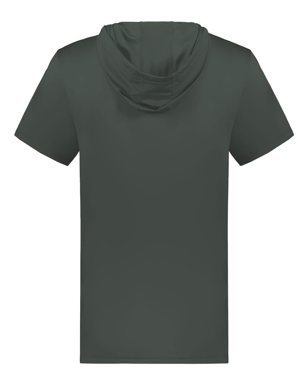 Holloway 222142 Men's Hooded T-Shirt Powered by Coolcore in Iron, back