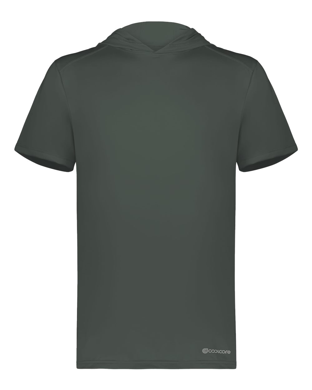 Holloway 222142 Men's Hooded T-Shirt Powered by Coolcore in Iron
