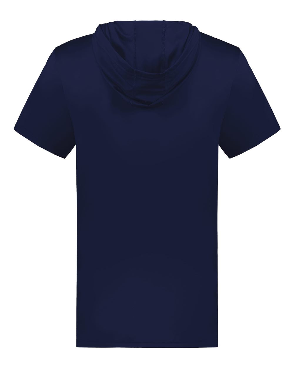 Holloway 222142 Men's Hooded T-Shirt Powered by Coolcore in Navy, back