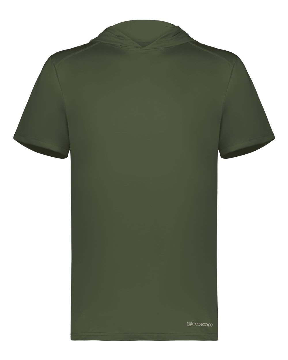 Holloway 222142 Men's Hooded T-Shirt Powered by Coolcore in Olive