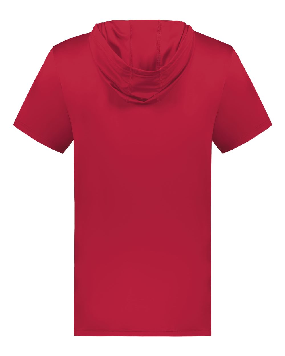 Holloway 222142 Men's Hooded T-Shirt Powered by Coolcore in Scarlet, back