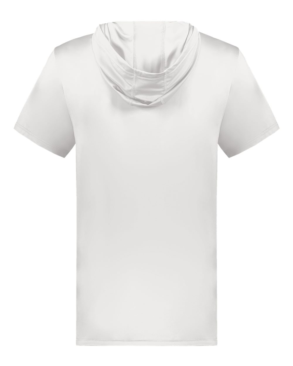 Holloway 222142 Men's Hooded T-Shirt Powered by Coolcore in White, back