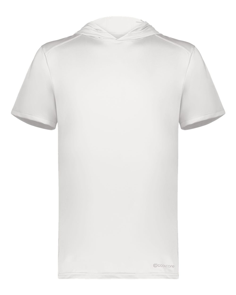 Holloway 222142 Men's Hooded T-Shirt Powered by Coolcore in White