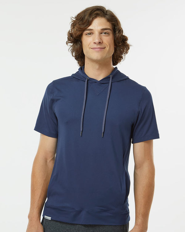 Holloway 222505 Men's Eco Revive™ Ventura Soft Knit Short Sleeve Hooded Sweatshirt