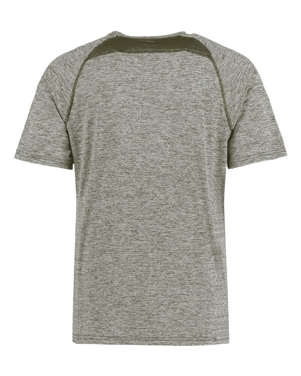 Holloway 222571 Men's Electrify CoolCore® T-Shirt in Olive Heather, back