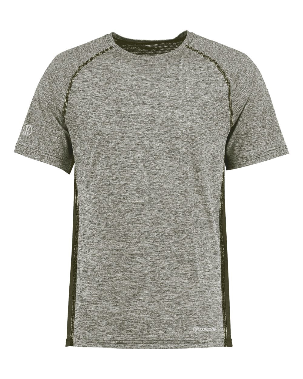 Holloway 222571 Men's Electrify CoolCore® T-Shirt in Olive Heather