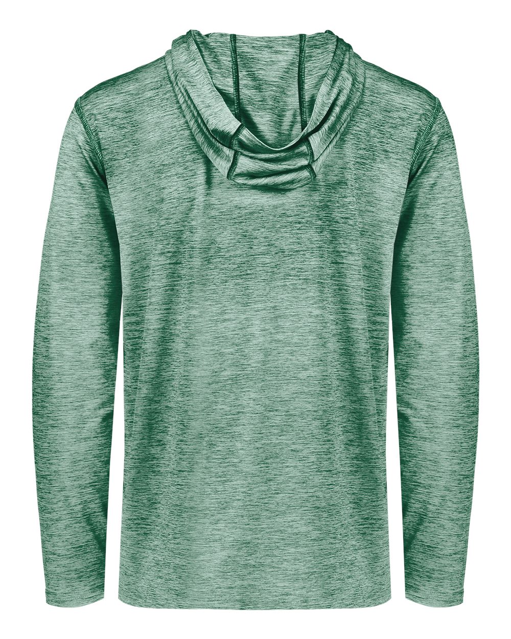 Holloway 222589 Men's Electrify CoolCore® Hooded Sweatshirt in Dark Green Heather, back