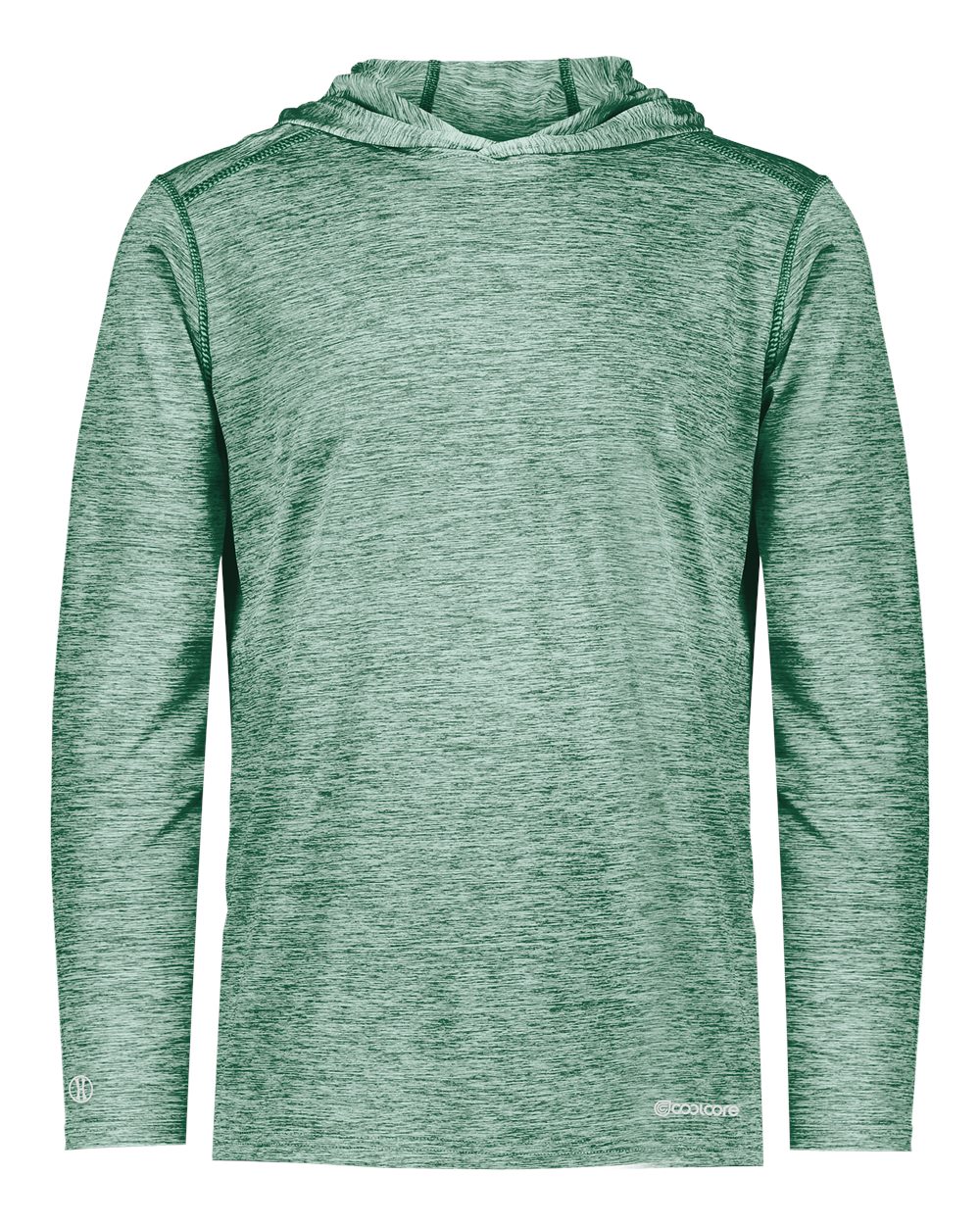Holloway 222589 Men's Electrify CoolCore® Hooded Sweatshirt in Dark Green Heather