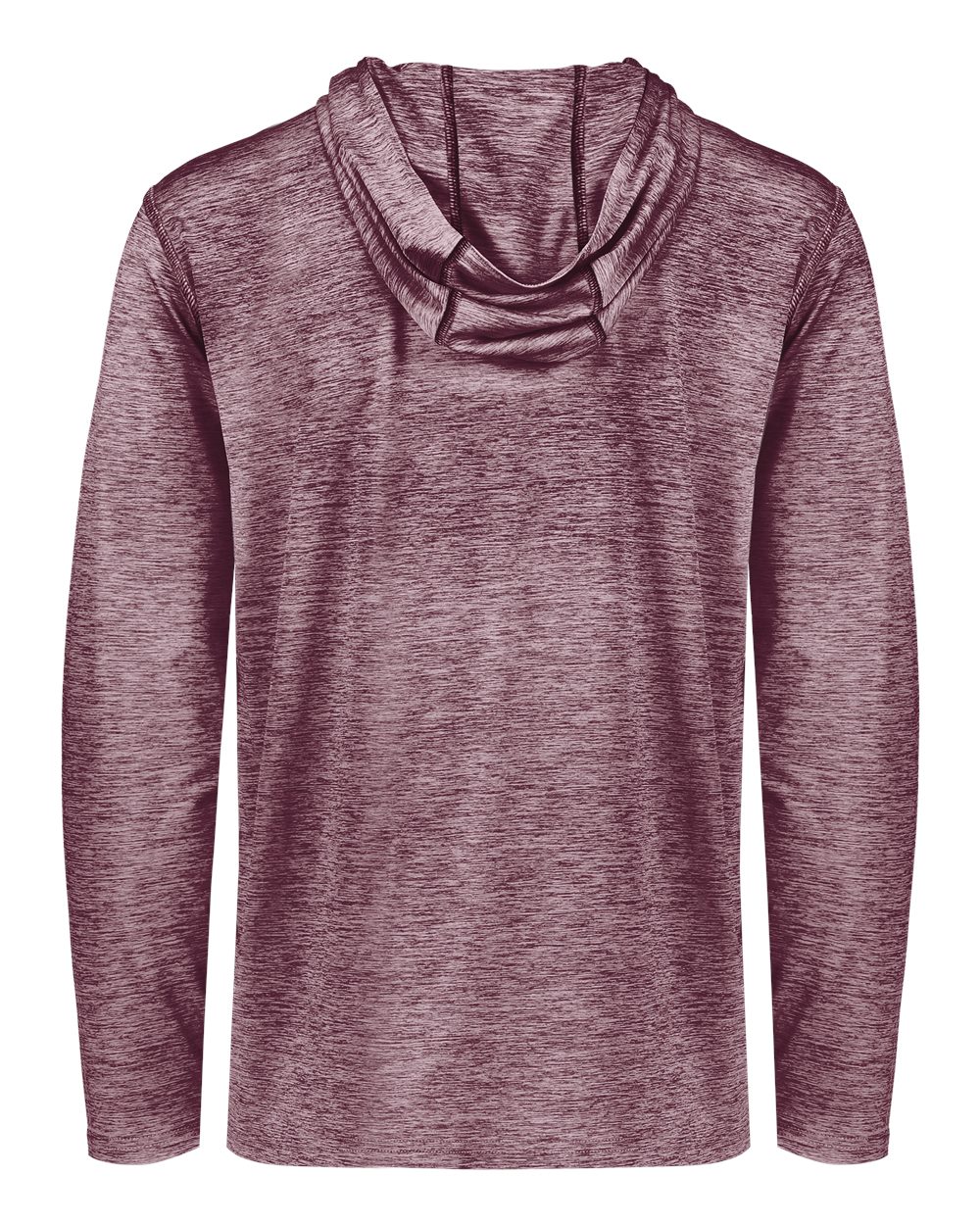 Holloway 222589 Men's Electrify CoolCore® Hooded Sweatshirt in Maroon Heather, back