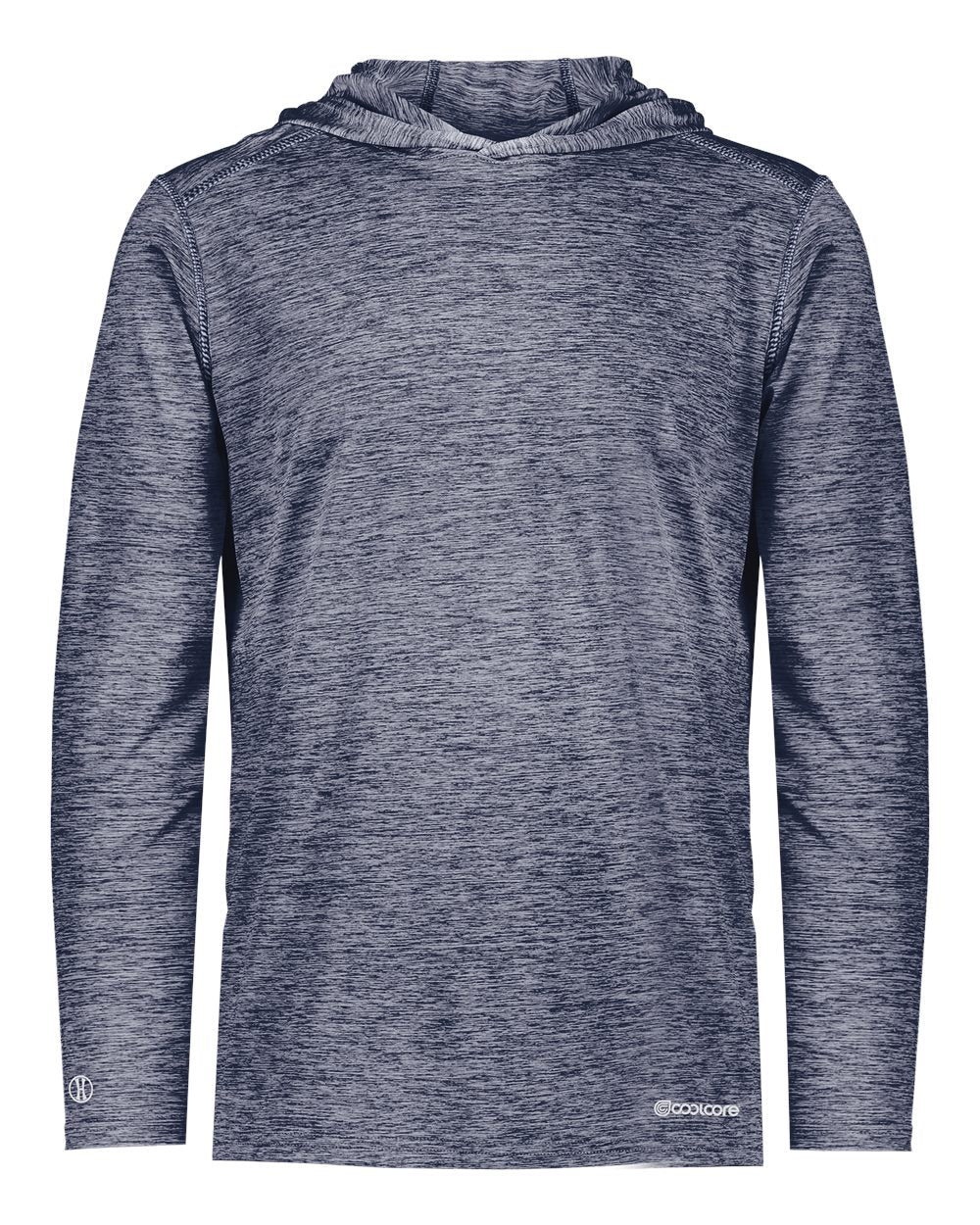 Holloway 222589 Men's Electrify CoolCore® Hooded Sweatshirt in Navy Heather