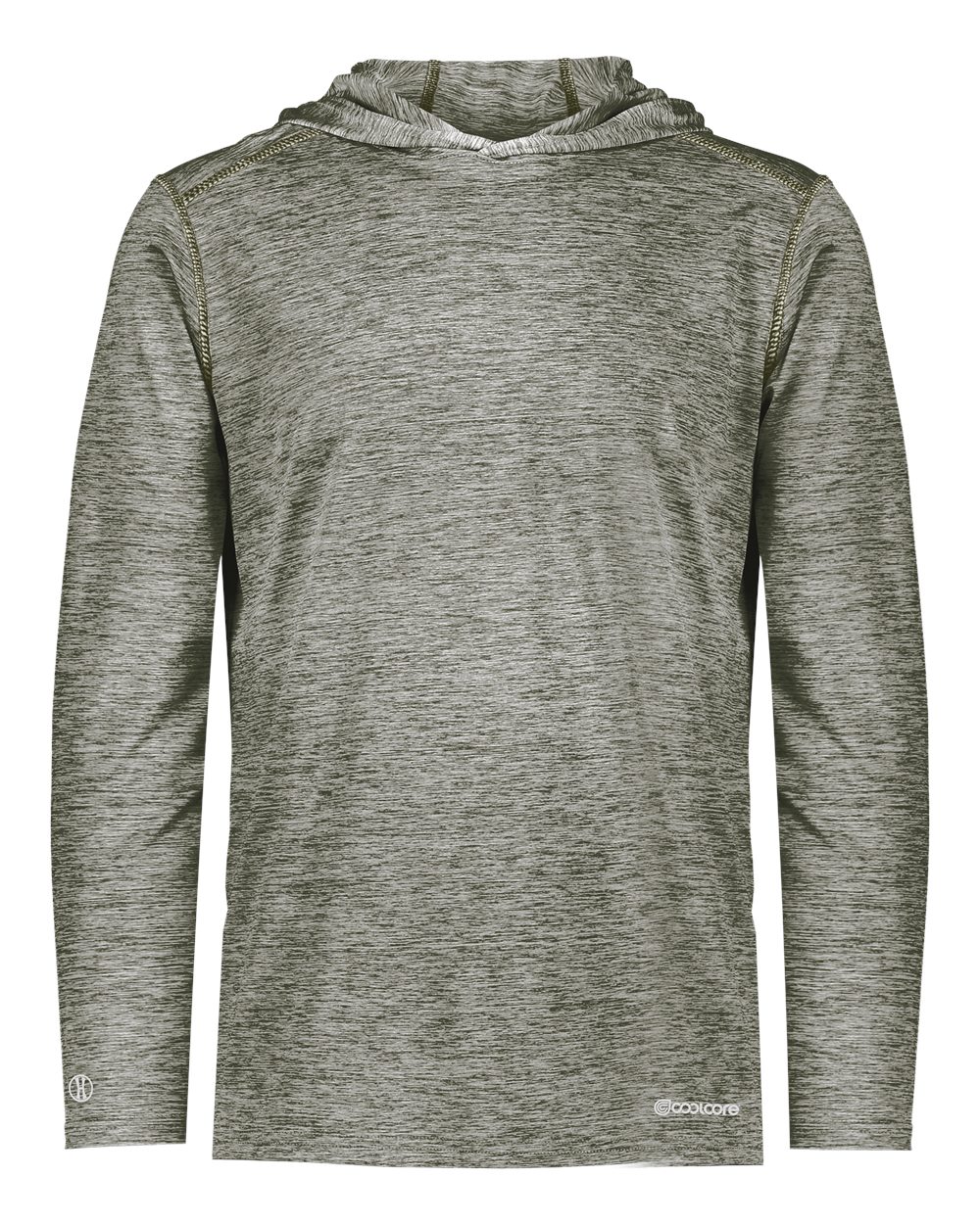 Holloway 222589 Men's Electrify CoolCore® Hooded Sweatshirt in Olive Heather