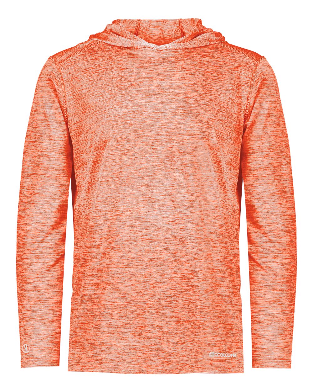 Holloway 222589 Men's Electrify CoolCore® Hooded Sweatshirt in Orange Heather