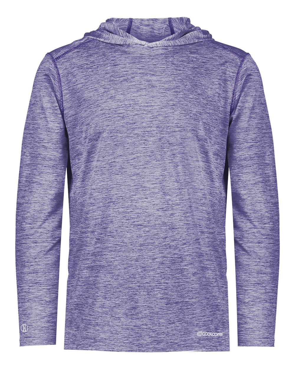 Holloway 222589 Men's Electrify CoolCore® Hooded Sweatshirt in Purple Heather