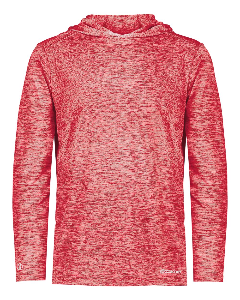 Holloway 222589 Men's Electrify CoolCore® Hooded Sweatshirt in Scarlet Heather
