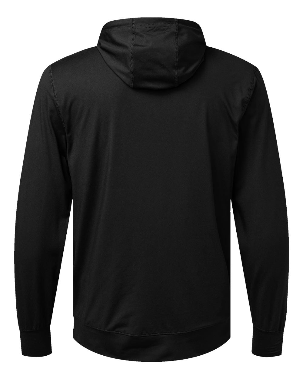 Holloway 222598 Men's Eco Revive™ Ventura Soft Knit Hooded Sweatshirt in Black, back