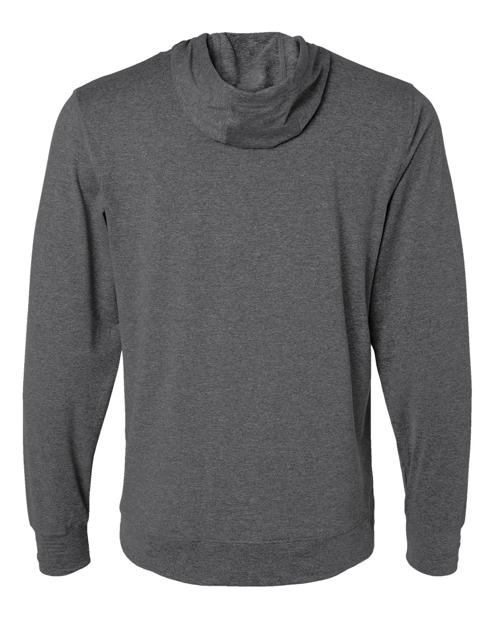 Holloway 222598 Men's Eco Revive™ Ventura Soft Knit Hooded Sweatshirt in Carbon Heather, back