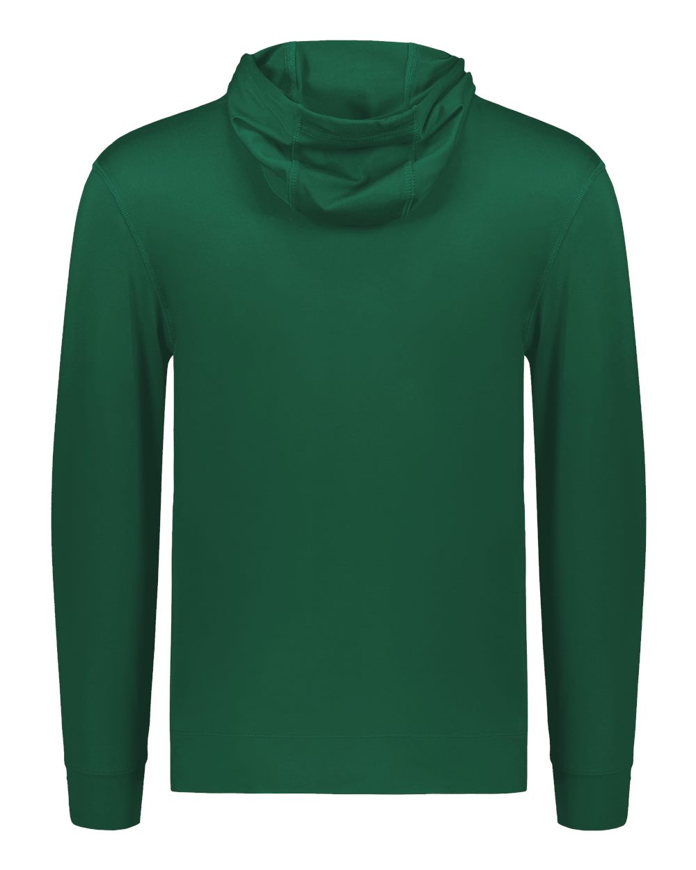 Holloway 222598 Men's Eco Revive™ Ventura Soft Knit Hooded Sweatshirt in Dark Green, back