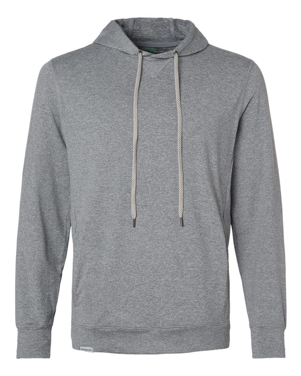 Holloway 222598 Men's Eco Revive™ Ventura Soft Knit Hooded Sweatshirt in Grey Heather