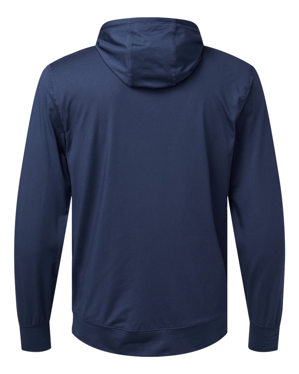 Holloway 222598 Men's Eco Revive™ Ventura Soft Knit Hooded Sweatshirt in Navy, back