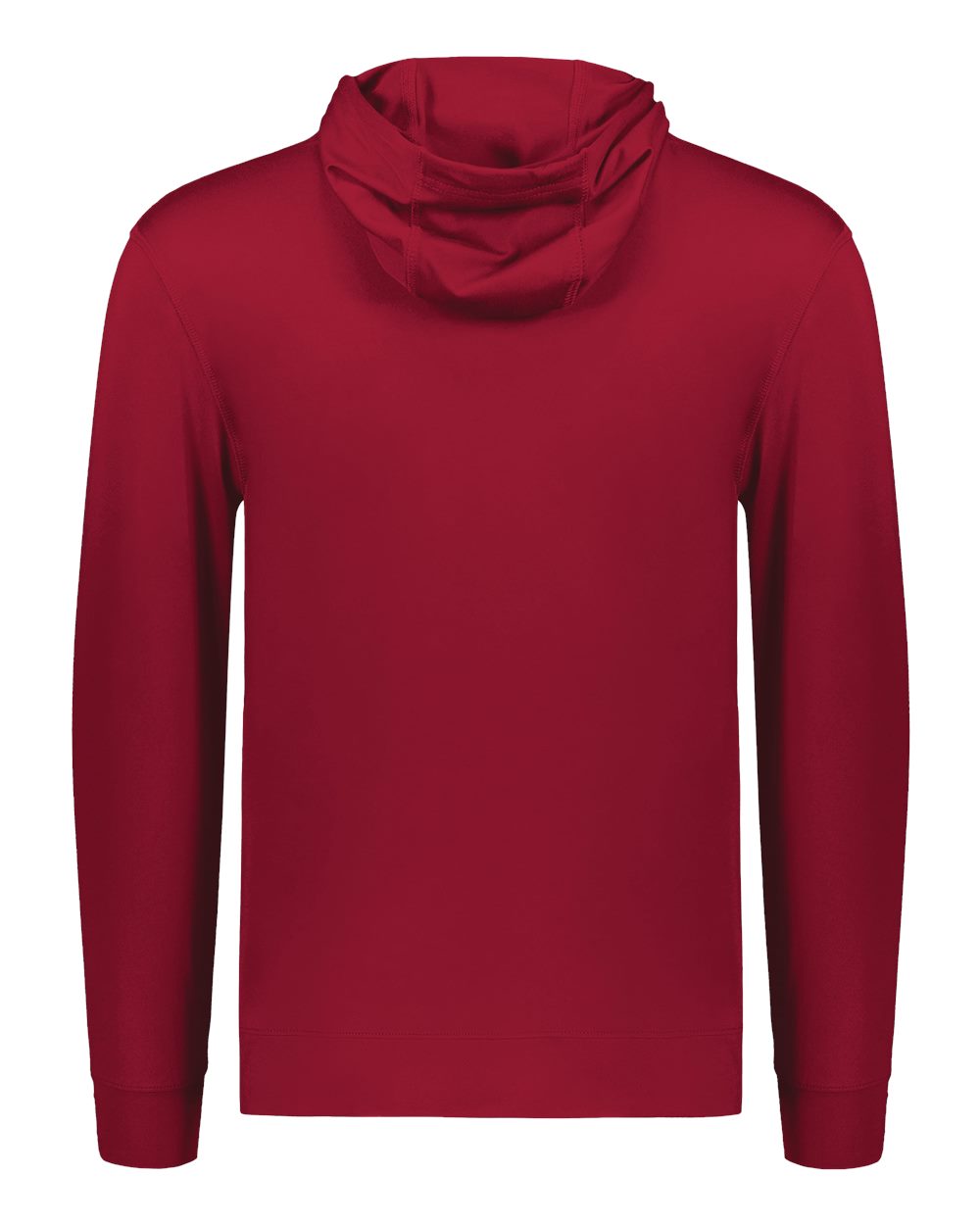 Holloway 222598 Men's Eco Revive™ Ventura Soft Knit Hooded Sweatshirt in Scarlet, back