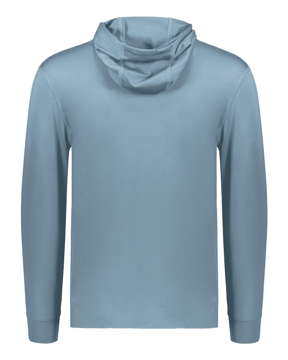 Holloway 222598 Men's Eco Revive™ Ventura Soft Knit Hooded Sweatshirt in Storm, back