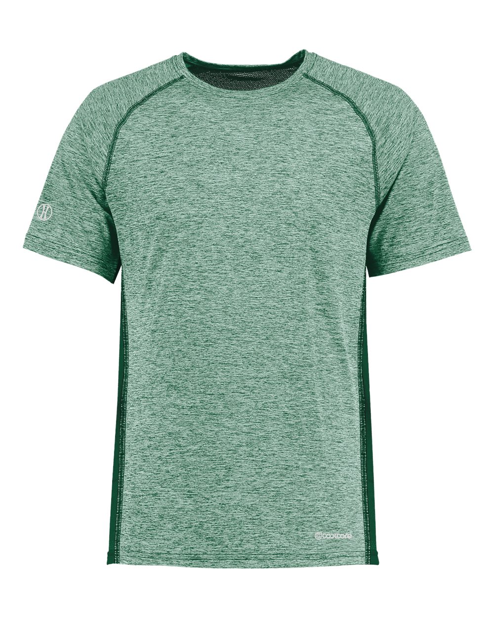 Holloway 222671 Youth Electrify CoolCore® T-Shirt in Dark Green Heather