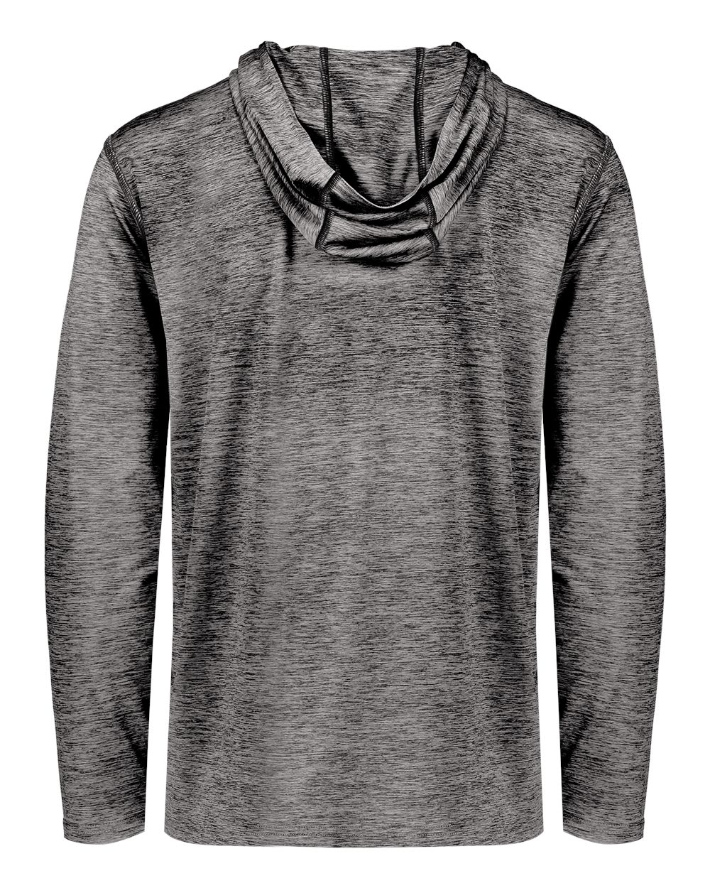 Holloway 222689 Youth Electrify CoolCore® Hooded Sweatshirt in Black Heather, back