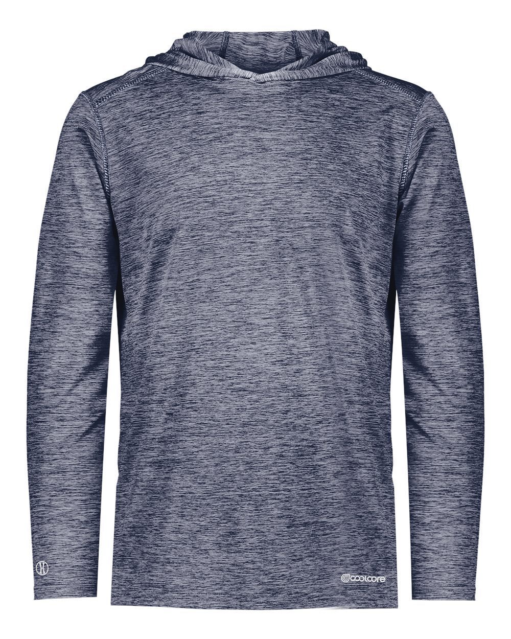 Holloway 222689 Youth Electrify CoolCore® Hooded Sweatshirt in Navy Heather