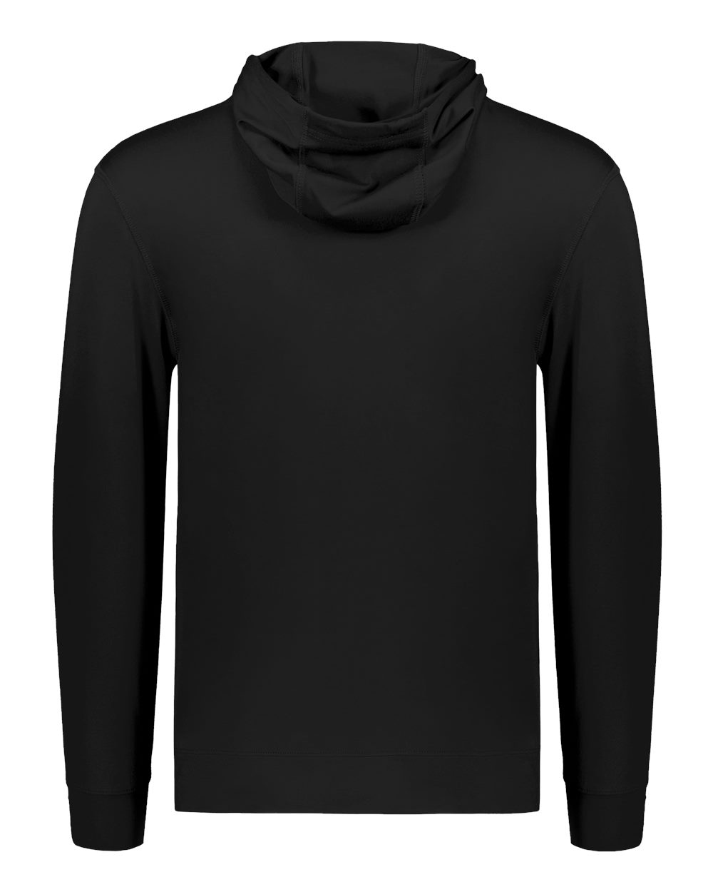 Holloway 222698 Youth Eco Revive™ Ventura Soft Knit Hooded Sweatshirt in Black, back