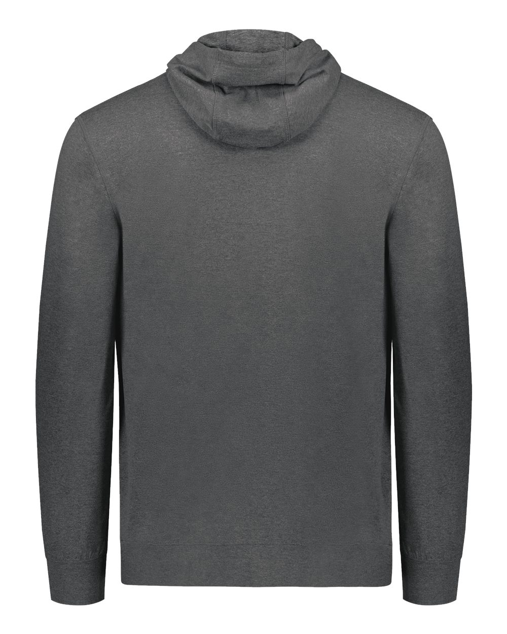 Holloway 222698 Youth Eco Revive™ Ventura Soft Knit Hooded Sweatshirt in Carbon Heather, back