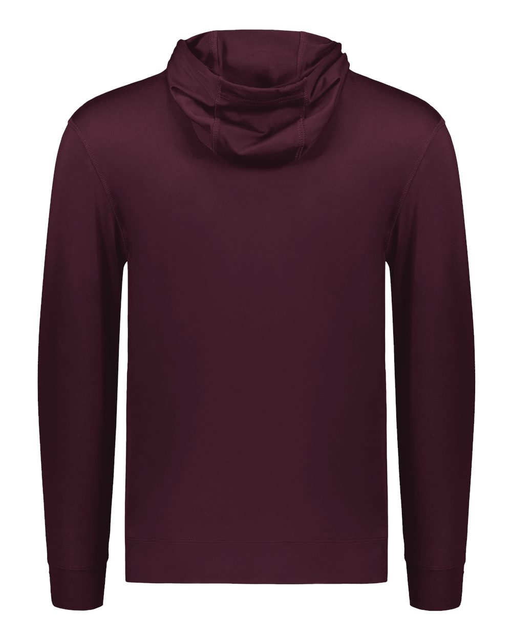 Holloway 222698 Youth Eco Revive™ Ventura Soft Knit Hooded Sweatshirt in Maroon, back