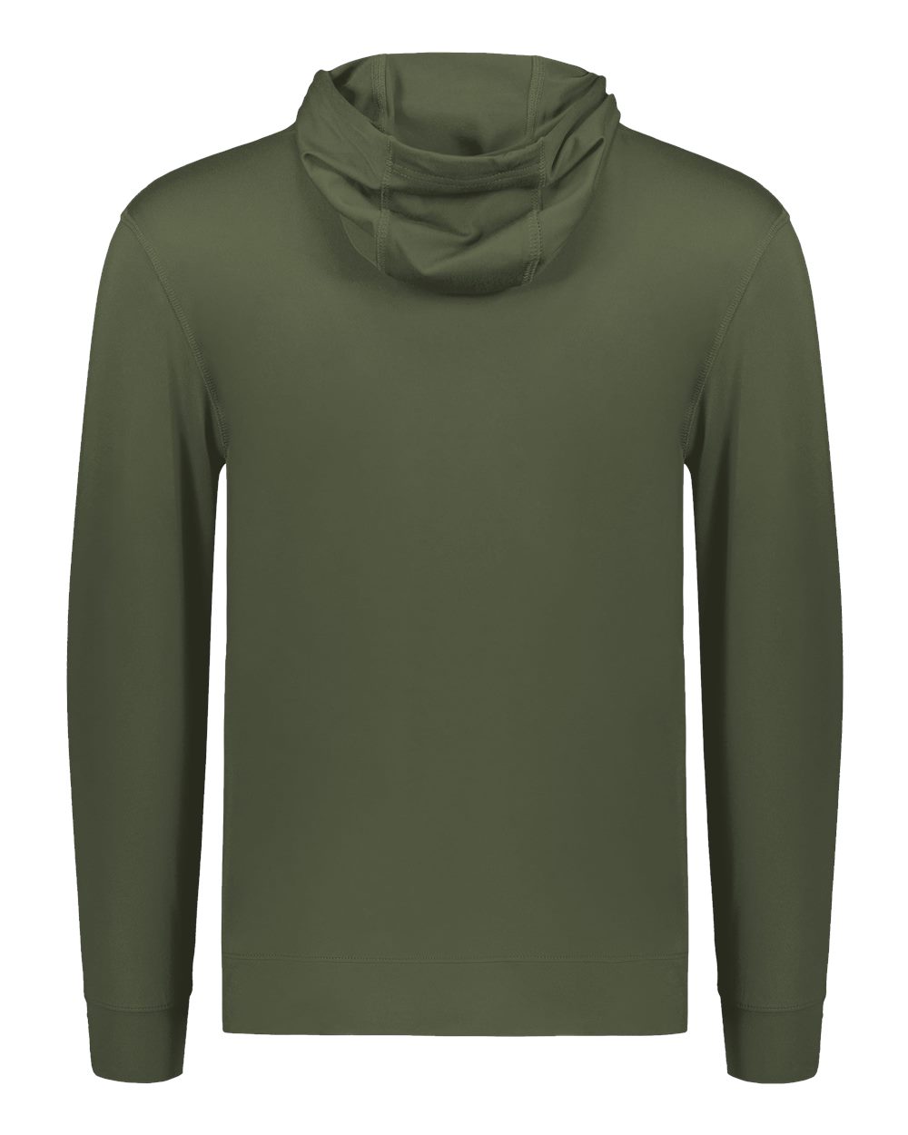 Holloway 222698 Youth Eco Revive™ Ventura Soft Knit Hooded Sweatshirt in Olive, back