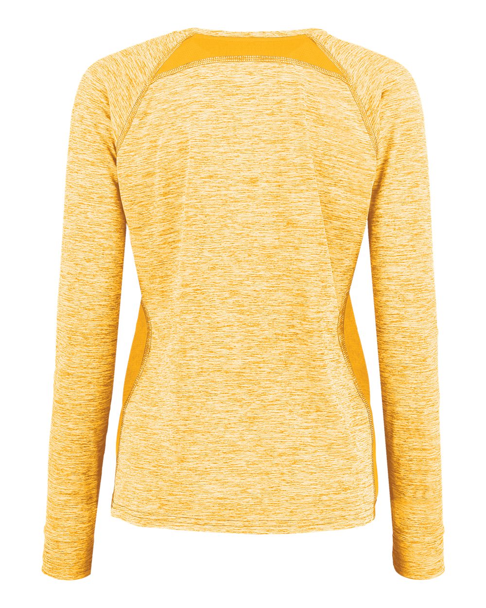Holloway 222770 Women's Electrify CoolCore® Long Sleeve V-Neck T-Shirt in Gold Heather, back