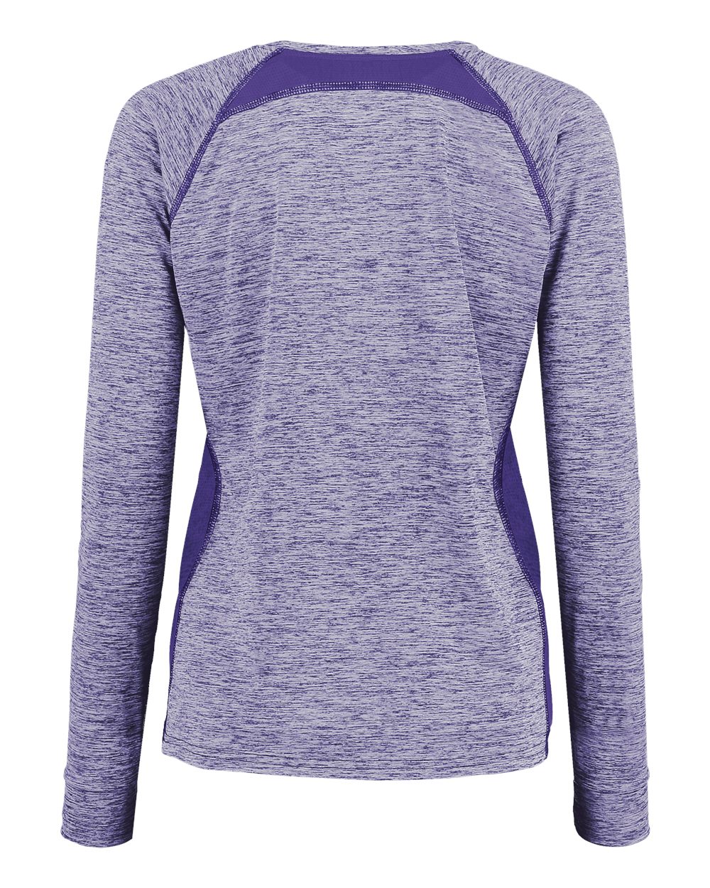 Holloway 222770 Women's Electrify CoolCore® Long Sleeve V-Neck T-Shirt in Purple Heather, back
