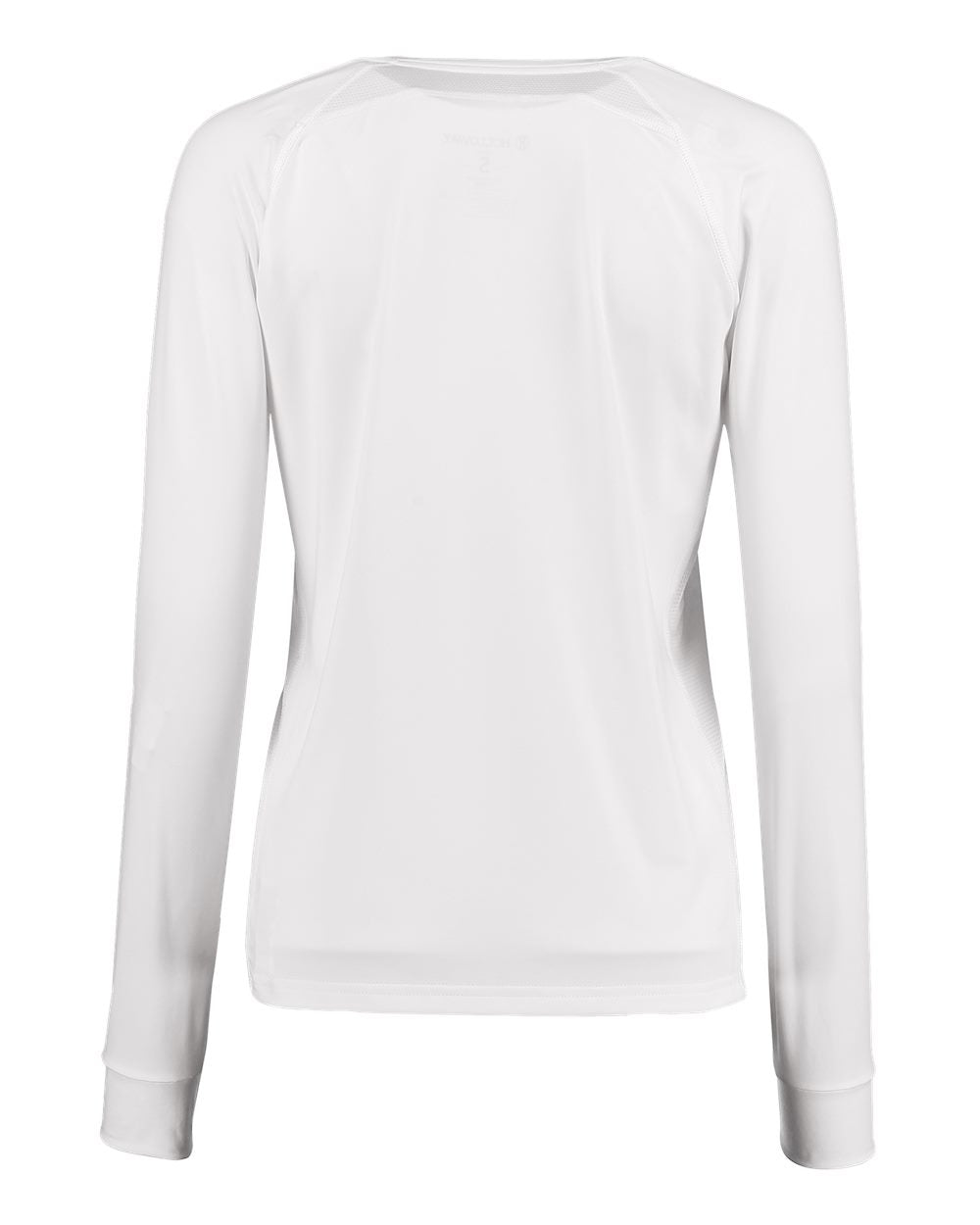 Holloway 222770 Women's Electrify CoolCore® Long Sleeve V-Neck T-Shirt in White, back