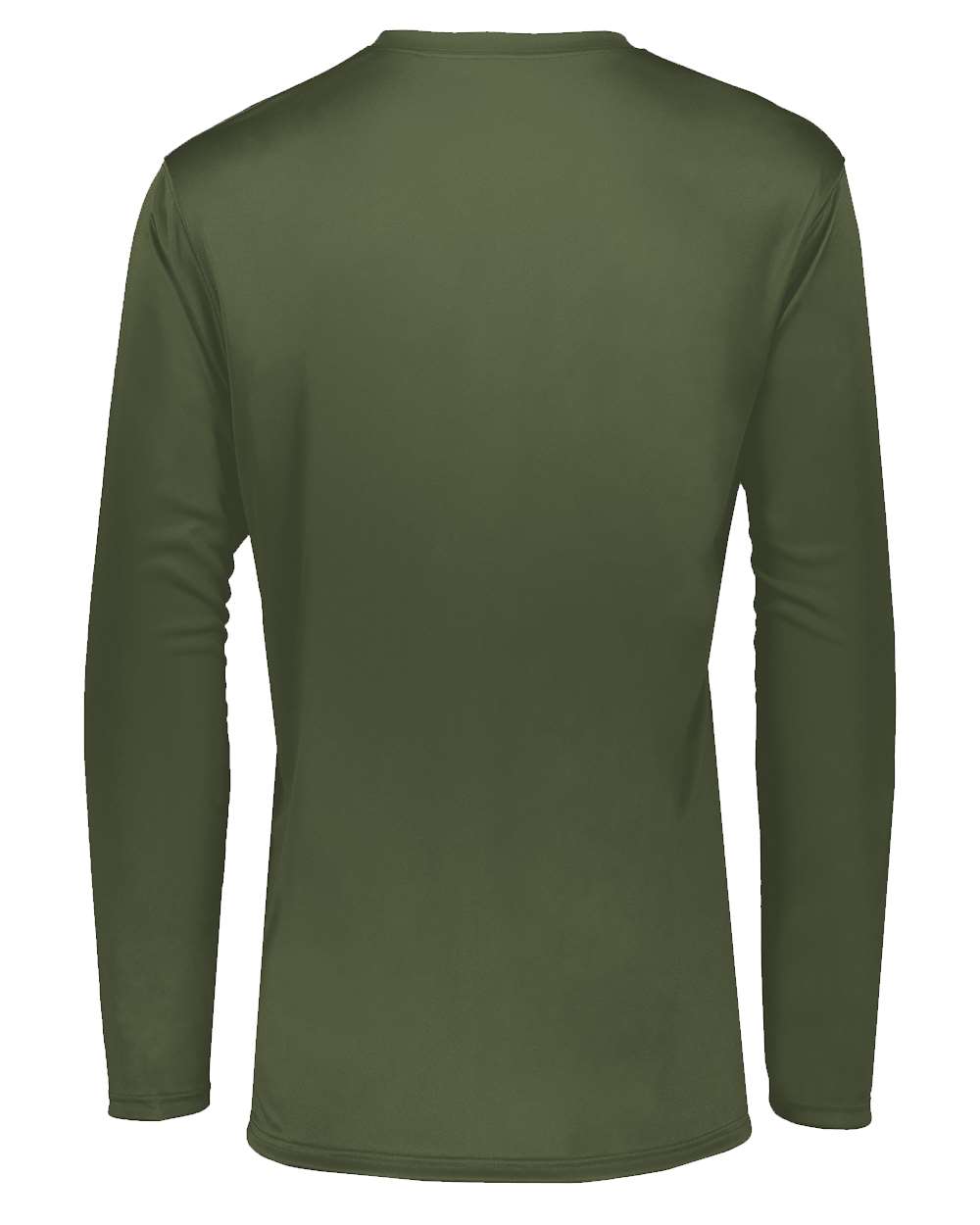 Holloway 222822 Men's Momentum Long Sleeve T-Shirt in Olive, back