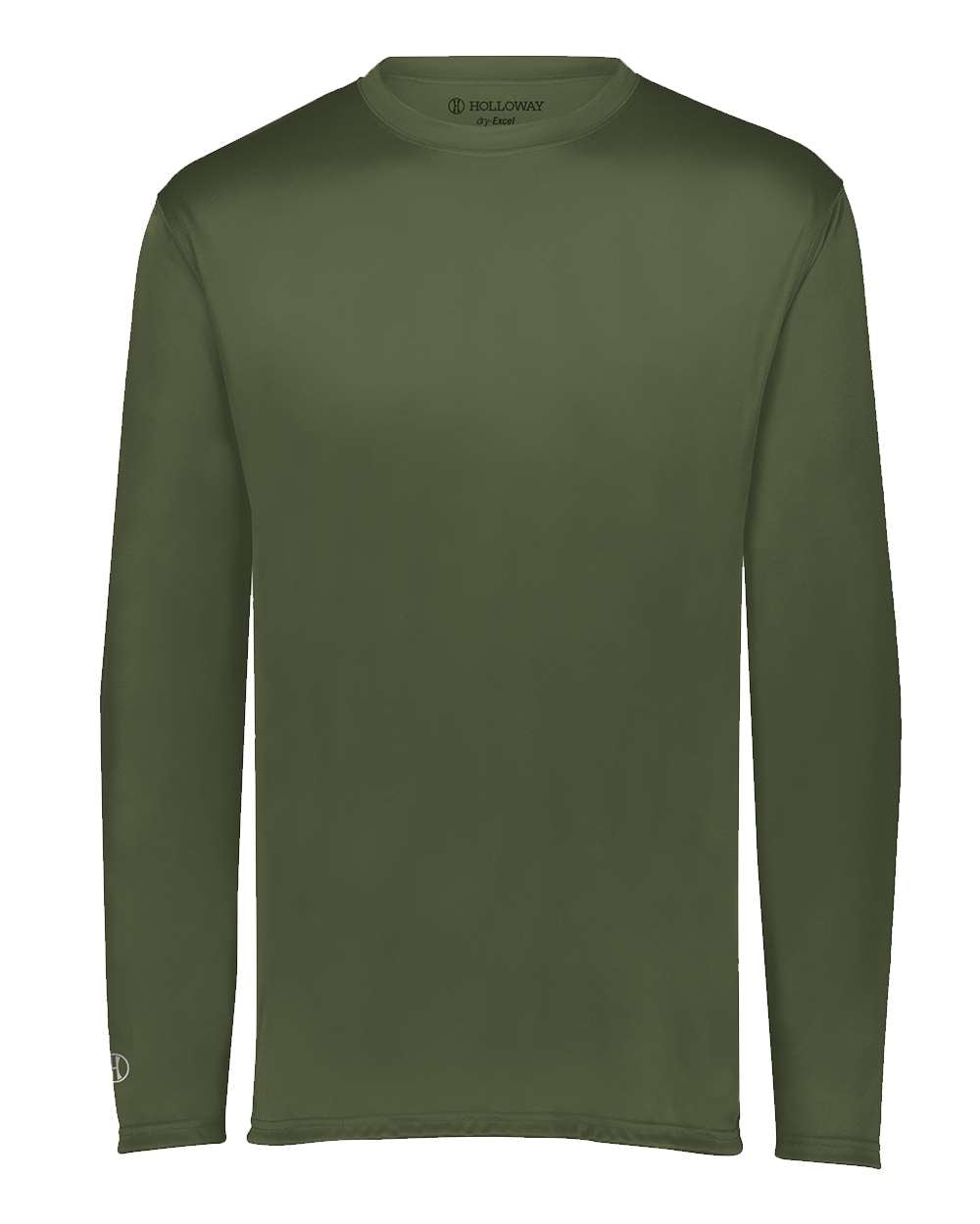 Holloway 222822 Men's Momentum Long Sleeve T-Shirt in Olive