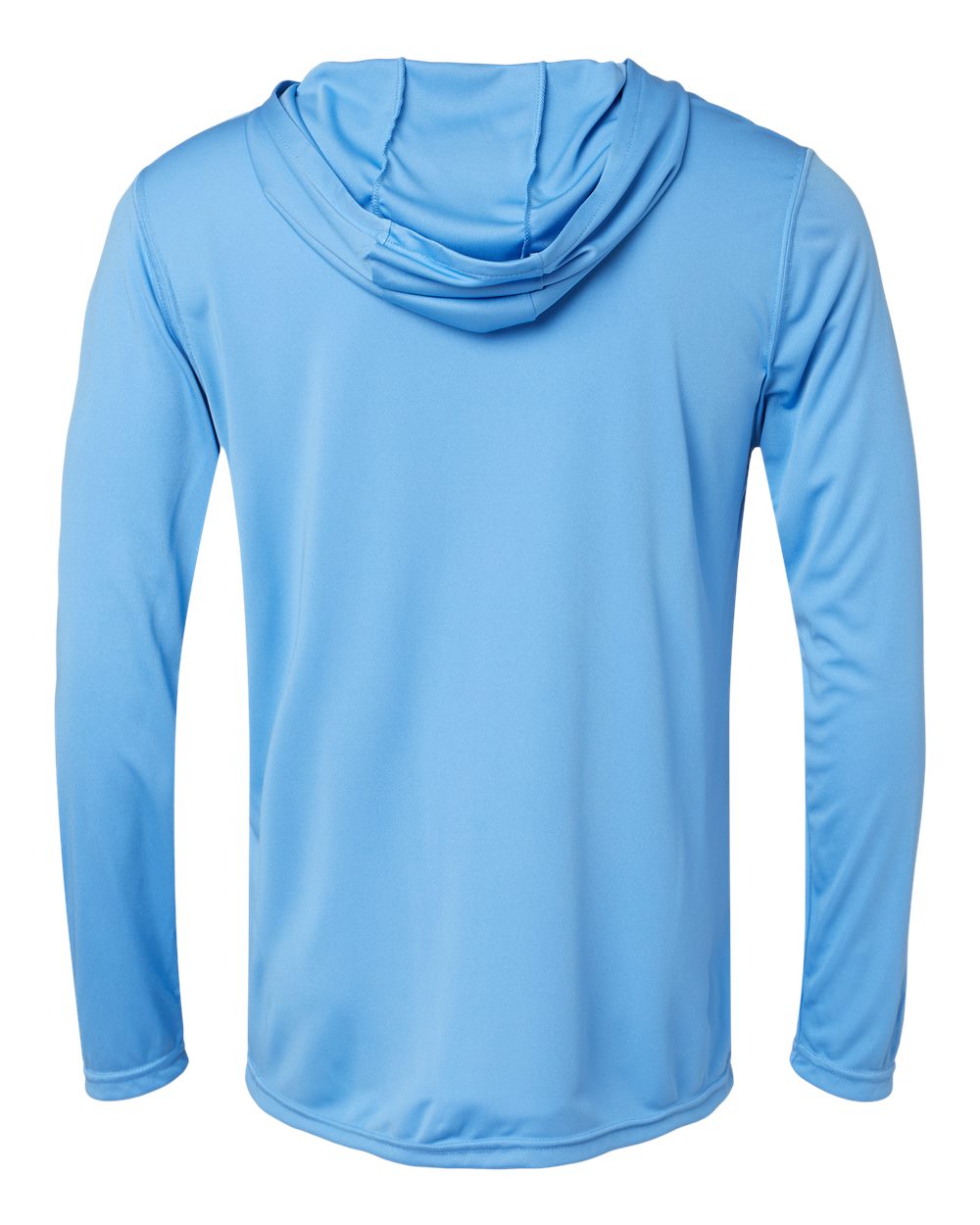 Holloway 222830 Men's Momentum Hooded Long Sleeve T-Shirt in Columbia Blue, back