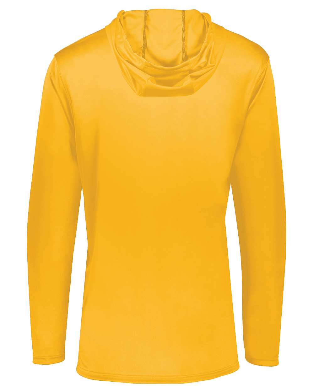 Holloway 222830 Men's Momentum Hooded Long Sleeve T-Shirt in Gold, back