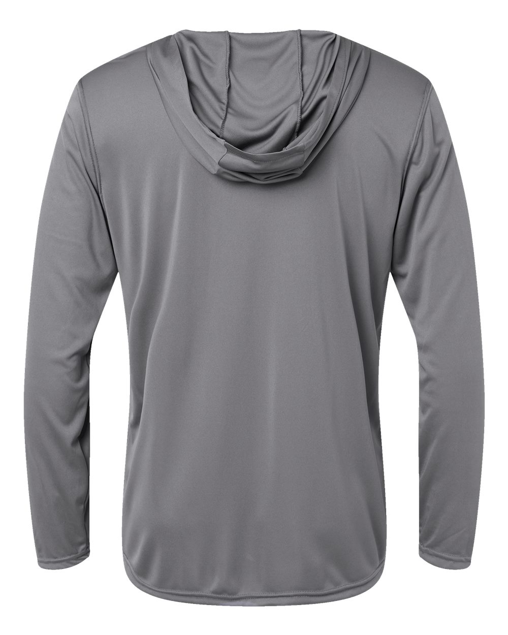 Holloway 222830 Men's Momentum Hooded Long Sleeve T-Shirt in Graphite, back