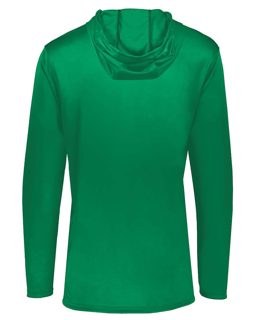Holloway 222830 Men's Momentum Hooded Long Sleeve T-Shirt in Kelly, back