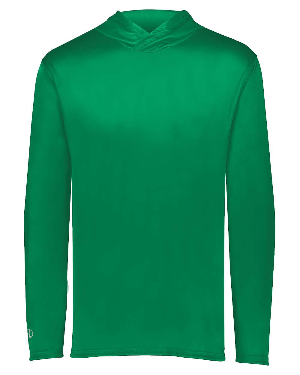Holloway 222830 Men's Momentum Hooded Long Sleeve T-Shirt in Kelly