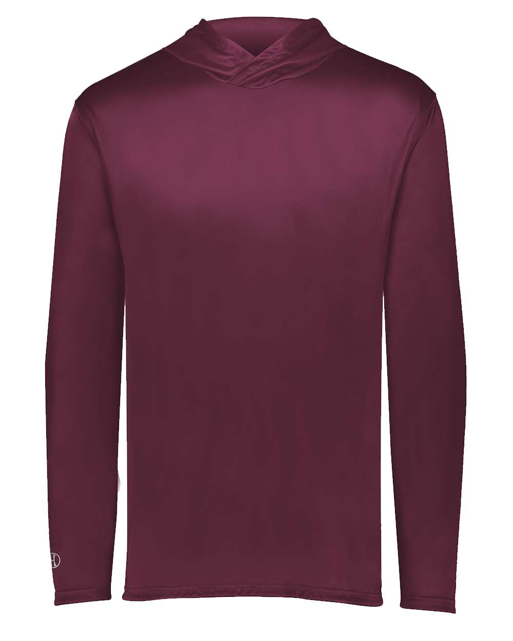 Holloway 222830 Men's Momentum Hooded Long Sleeve T-Shirt in Maroon