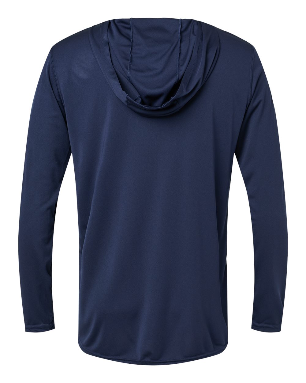 Holloway 222830 Men's Momentum Hooded Long Sleeve T-Shirt in Navy, back