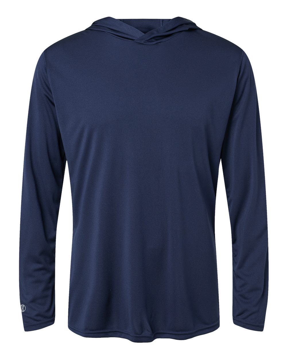 Holloway 222830 Men's Momentum Hooded Long Sleeve T-Shirt in Navy