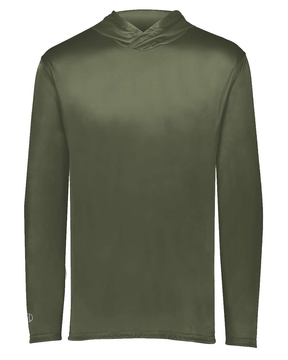 Holloway 222830 Men's Momentum Hooded Long Sleeve T-Shirt in Olive