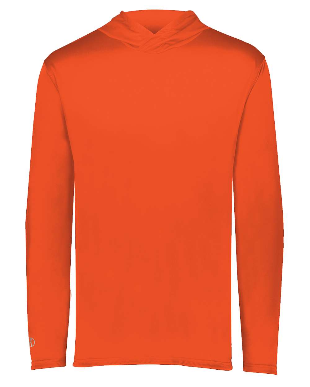 Holloway 222830 Men's Momentum Hooded Long Sleeve T-Shirt in Orange
