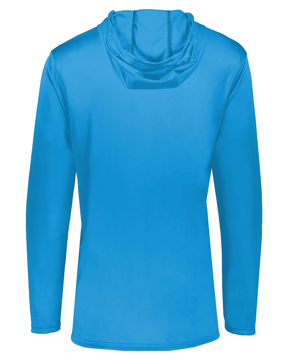 Holloway 222830 Men's Momentum Hooded Long Sleeve T-Shirt in Power Blue, back