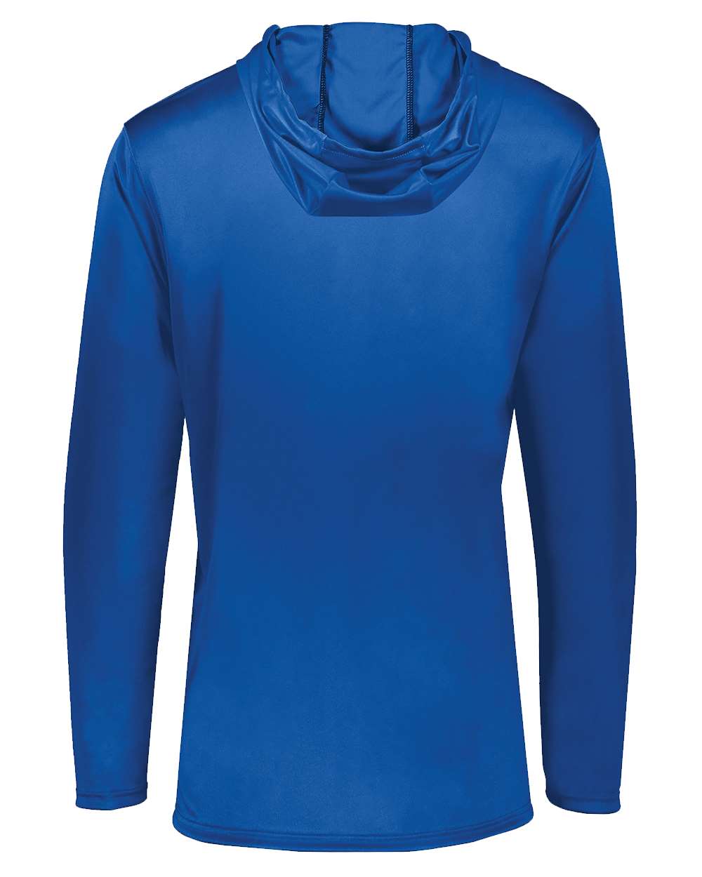Holloway 222830 Men's Momentum Hooded Long Sleeve T-Shirt in Royal, back