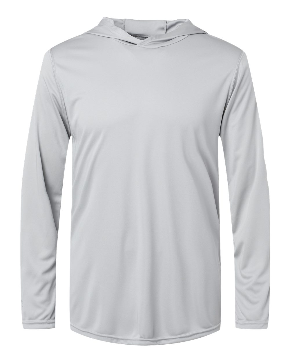 Holloway 222830 Men's Momentum Hooded Long Sleeve T-Shirt in Silver